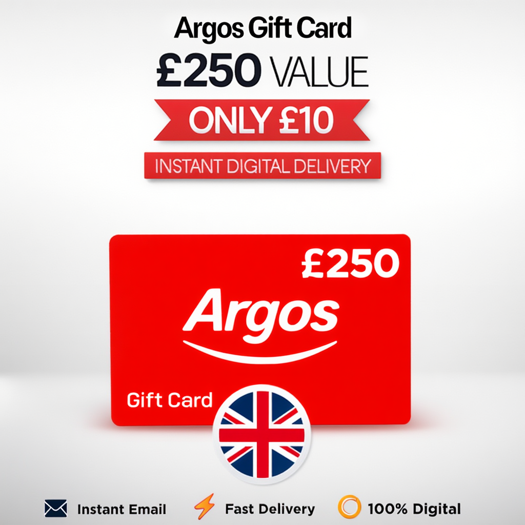 £250 Argos – ONLY SECONDS LEFT! £250 Value for £10 – Instant Delivery – GRAB BEFORE ZERO!
