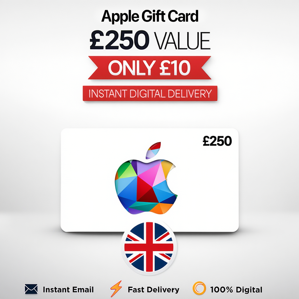 £250 Apple – STOCK ALMOST GONE! £250 App Store Credit for £10 – Instant Delivery – SECURE RIGHT NOW!