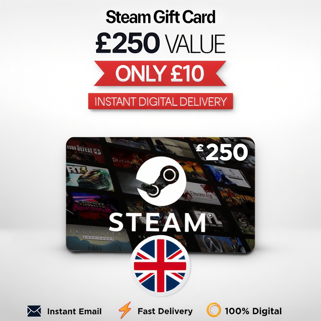 £250 Steam – PANIC MODE! £250 Gaming Wallet for £10 – Instant Code – GRAB BEFORE IT DISAPPEARS!