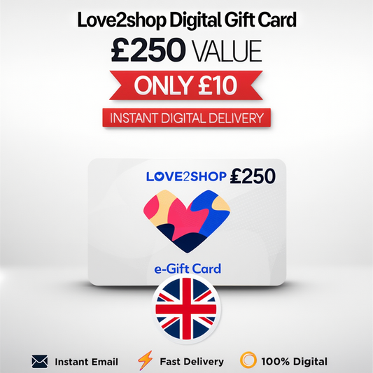 £250 Love2shop – STOCK CRASHING! £250 Multi-Brand for £10 – Instant Code – GRAB IT THIS SECOND!