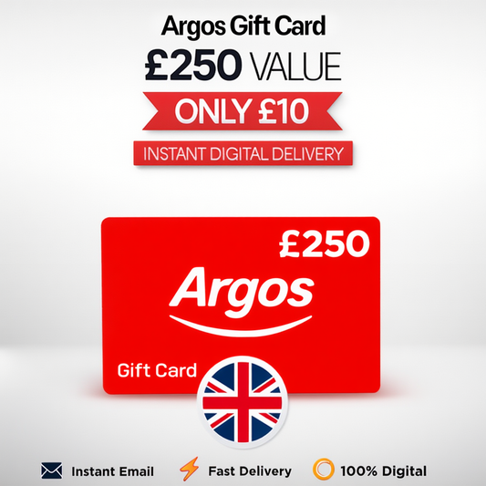 £250 Argos – ONLY SECONDS LEFT! £250 Value for £10 – Instant Delivery – GRAB BEFORE ZERO!